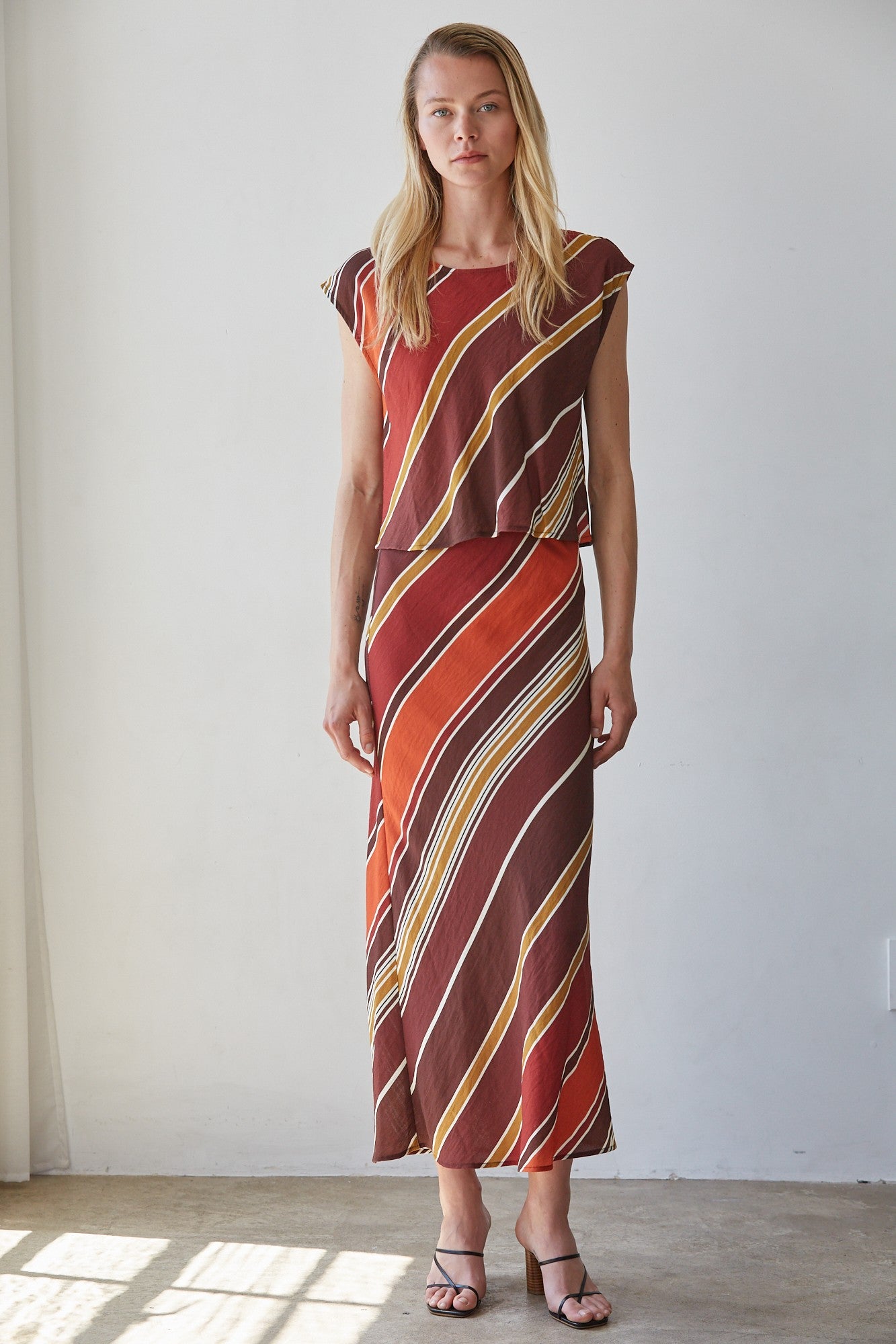 Issey striped skirt