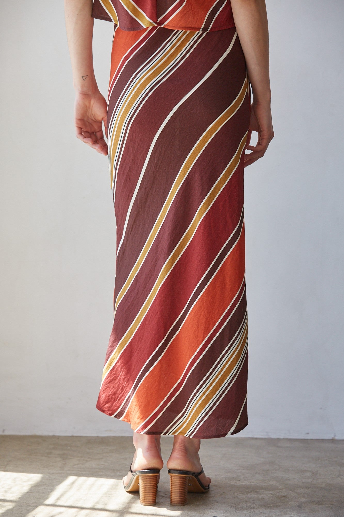 Issey striped skirt