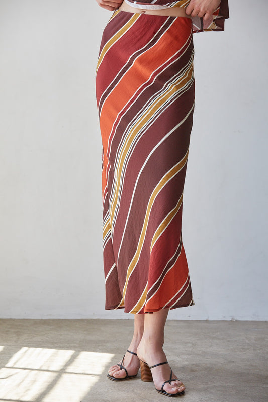 Issey striped skirt
