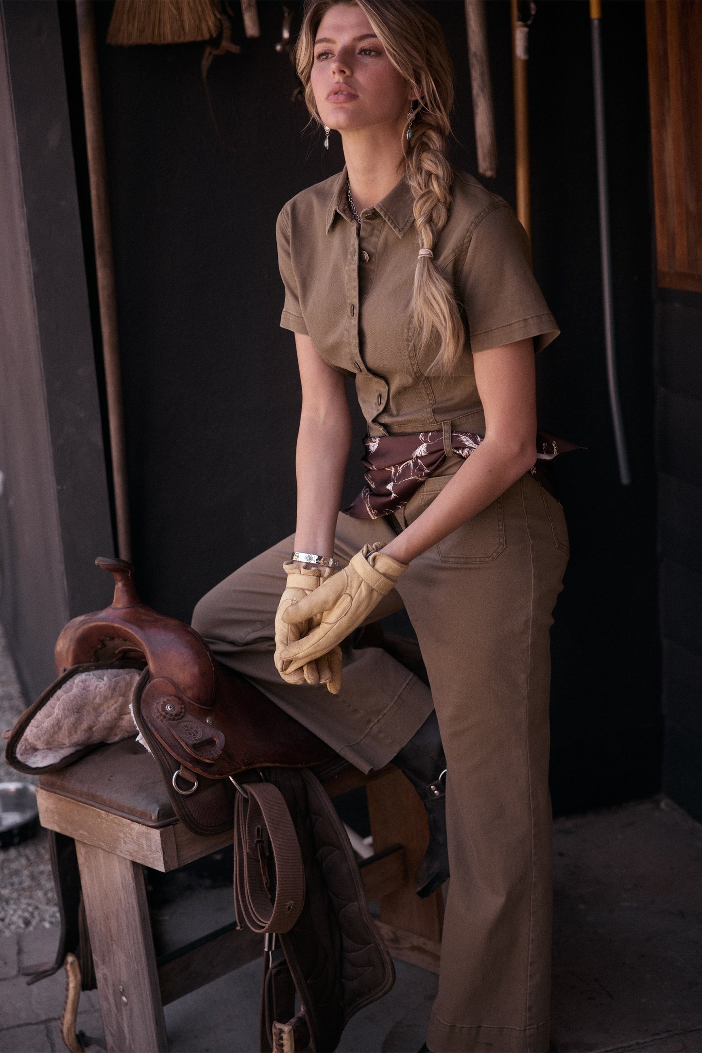 Just Jill cotton twill jumpsuit