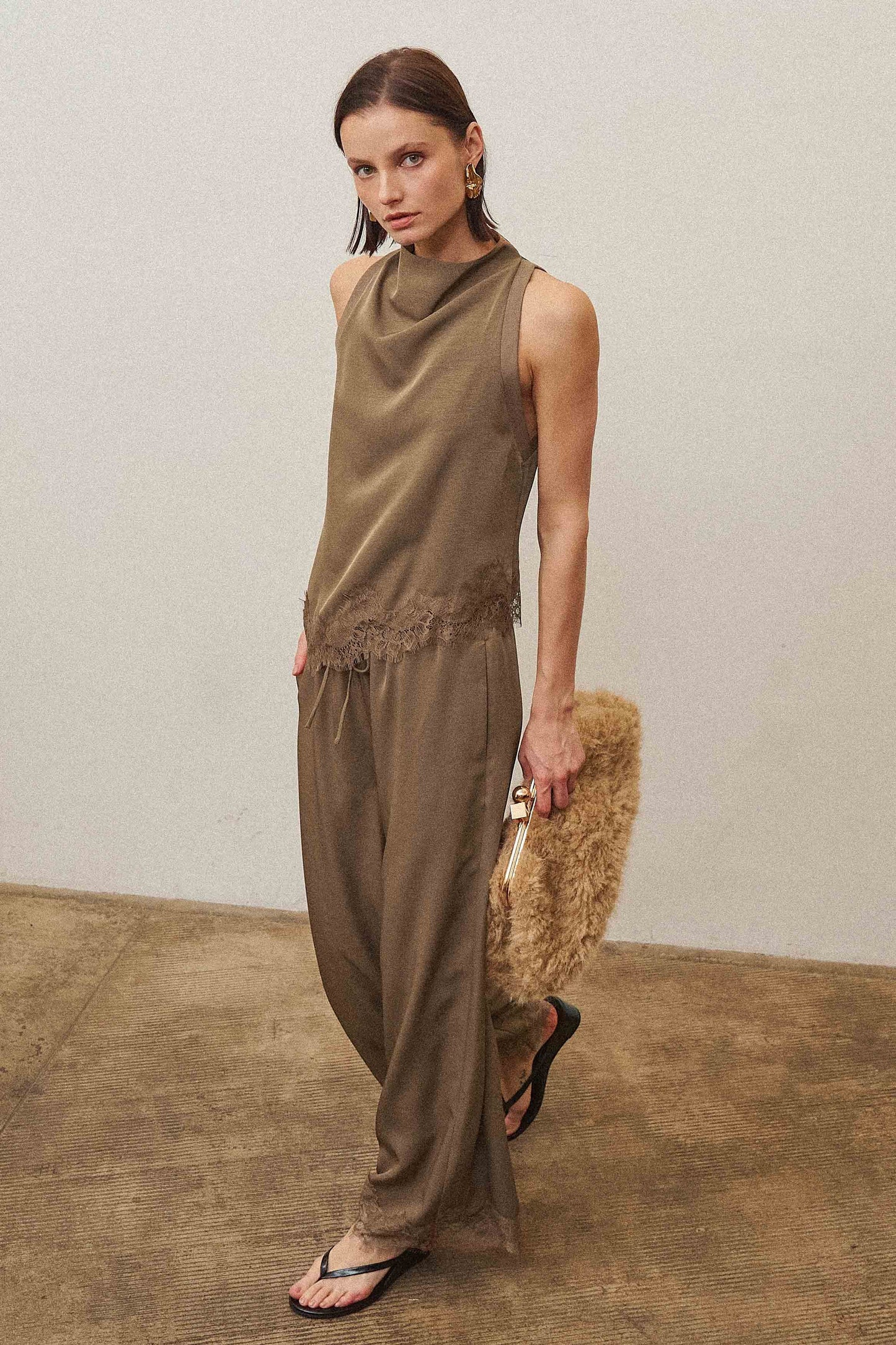Luisa lace trim pants