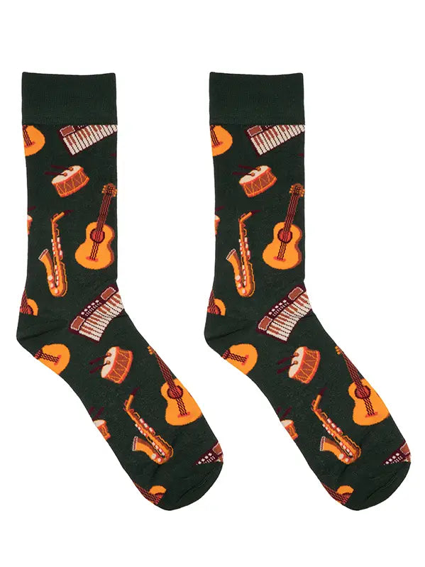 Music Mens Bamboo Crew Socks