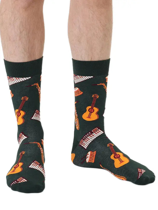 Music Mens Bamboo Crew Socks
