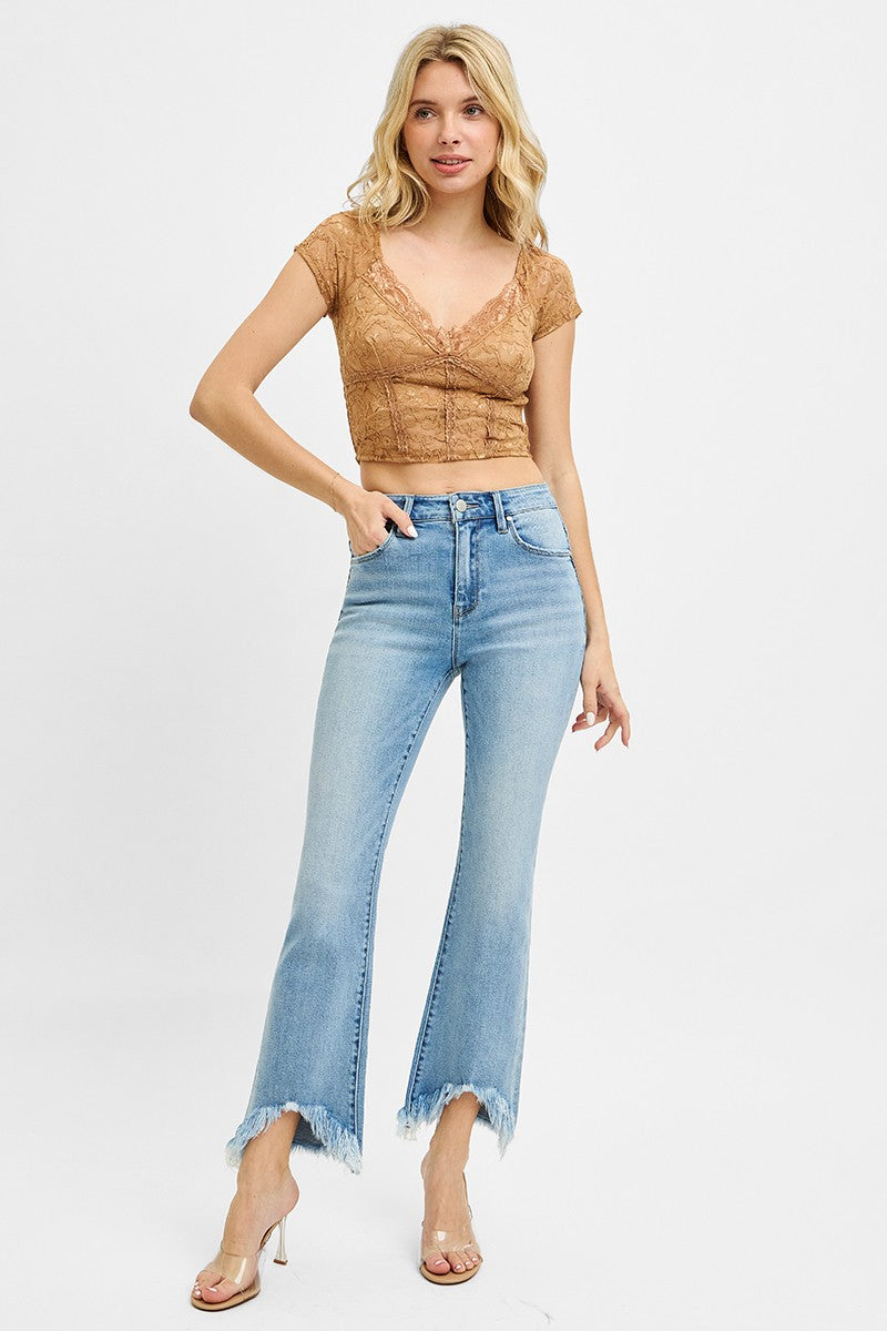 Remy Fray Hem Cropped Flare