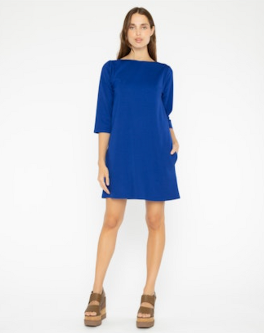ponte knit a-line dress
