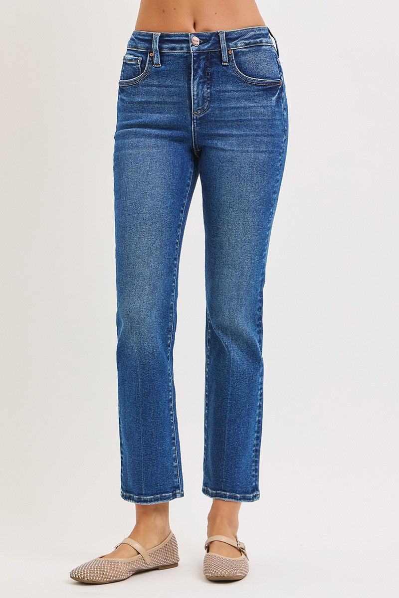 Selma HR Crop Straight Jeans