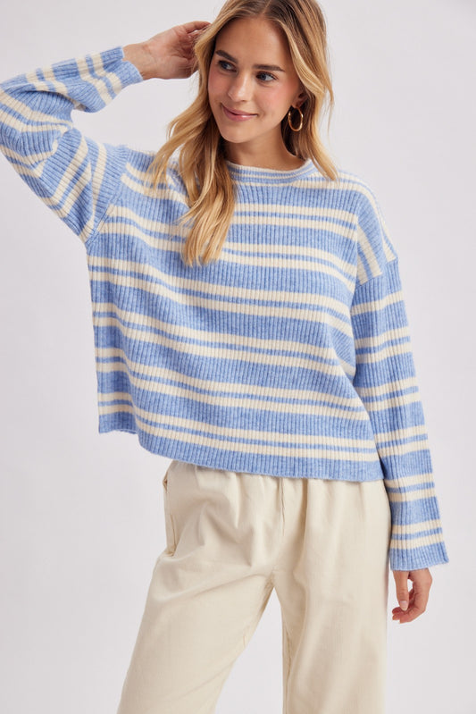 shore thing stripe knit sweater