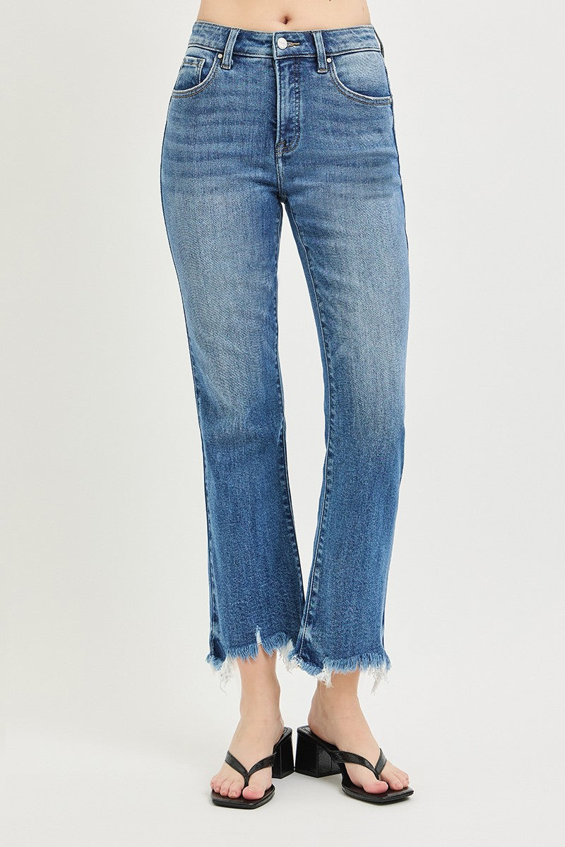 TC Frayed Cropped HR Bootcut Jeans