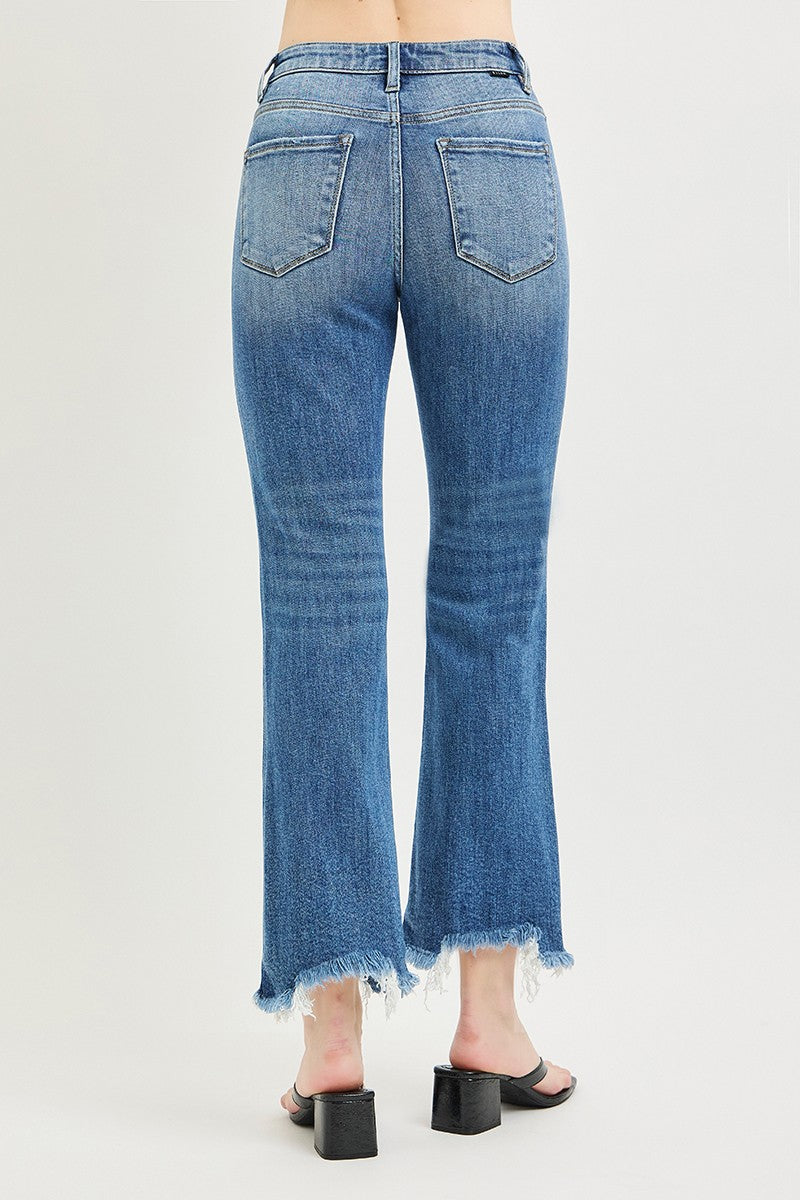 TC Frayed Cropped HR Bootcut Jeans