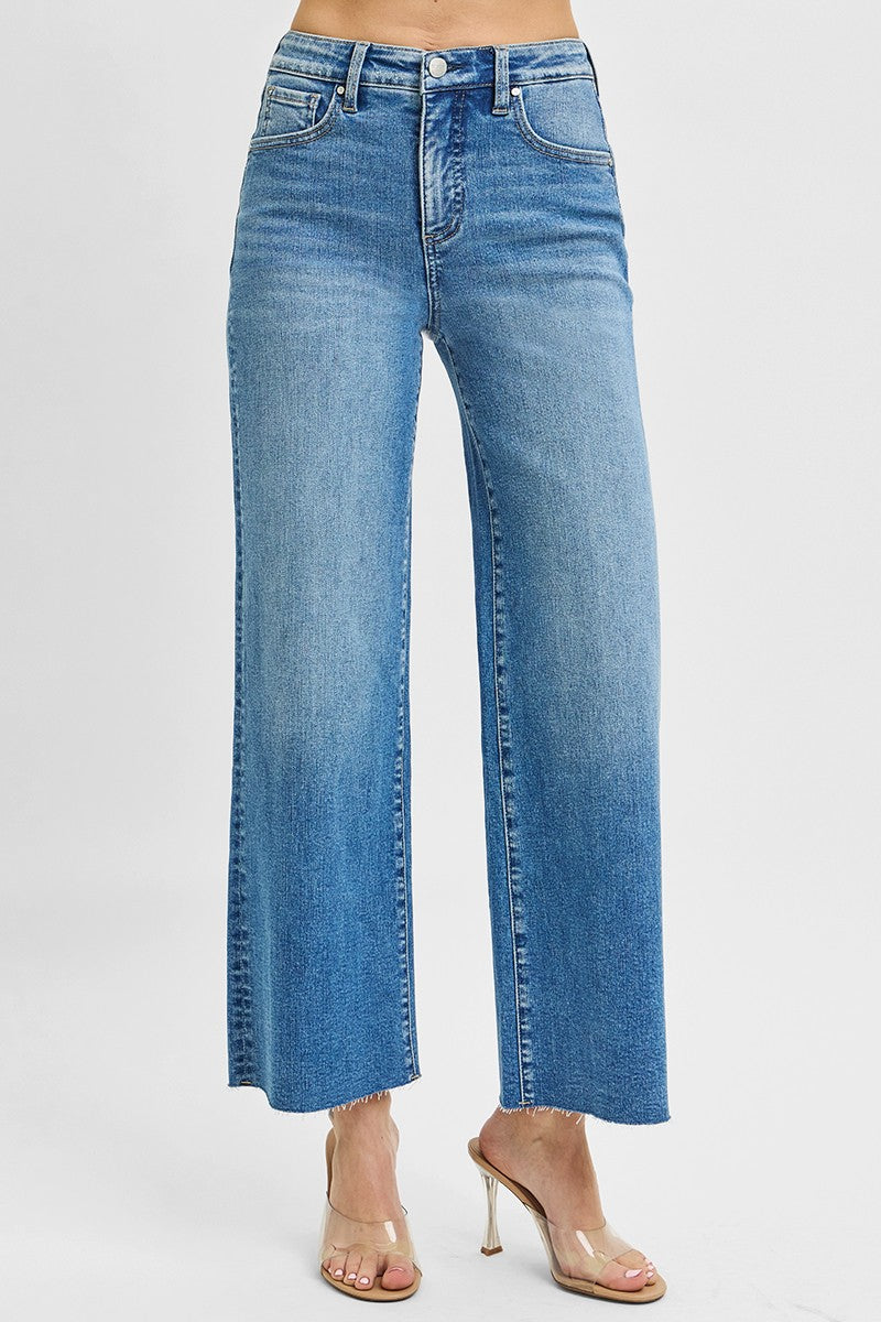 TC HR Crop Wide Leg Jeans