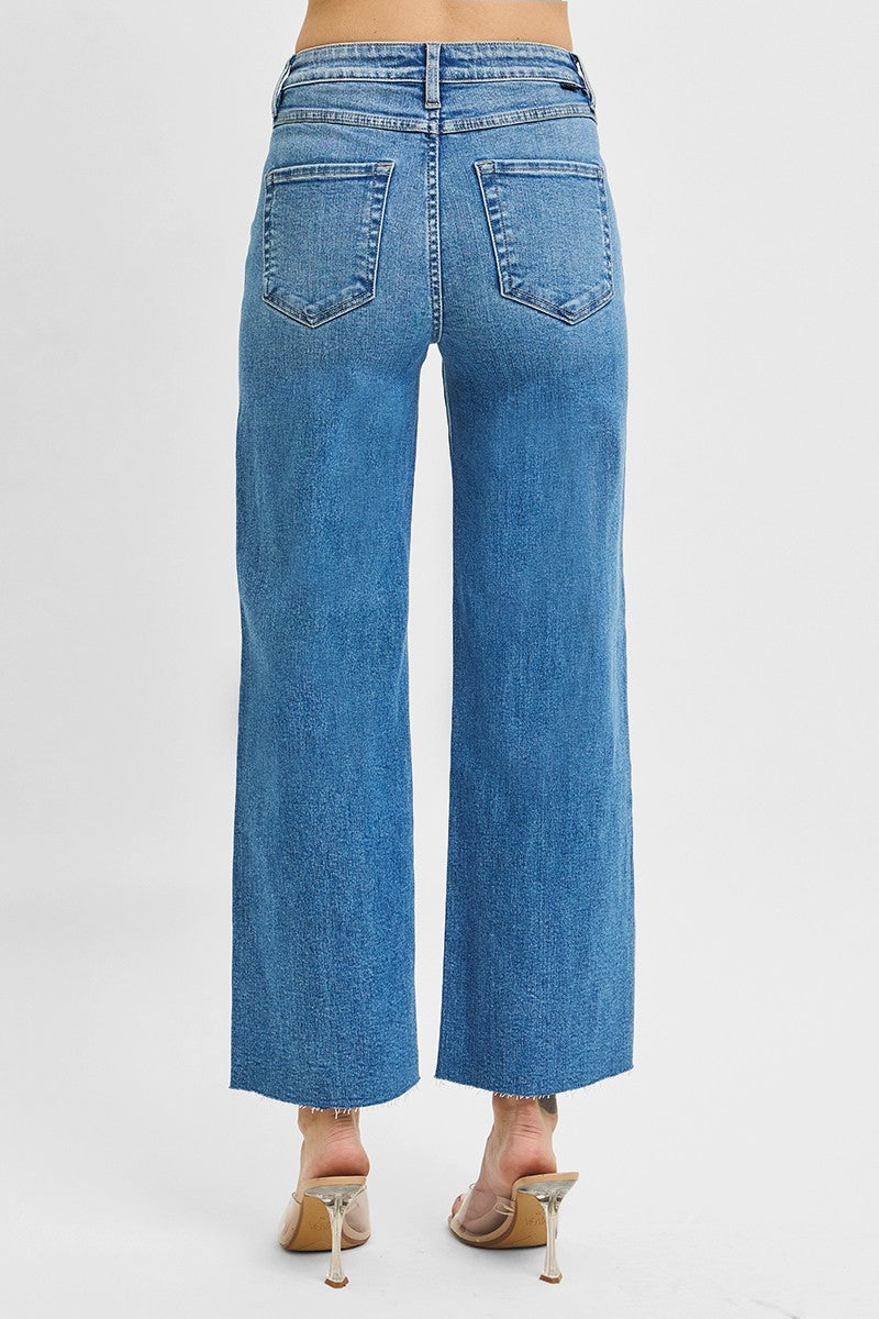 TC HR Crop Wide Leg Jeans