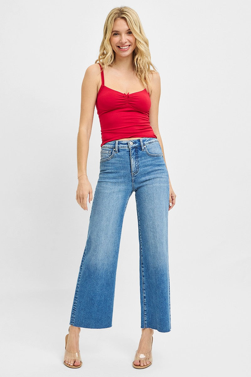 TC HR Crop Wide Leg Jeans