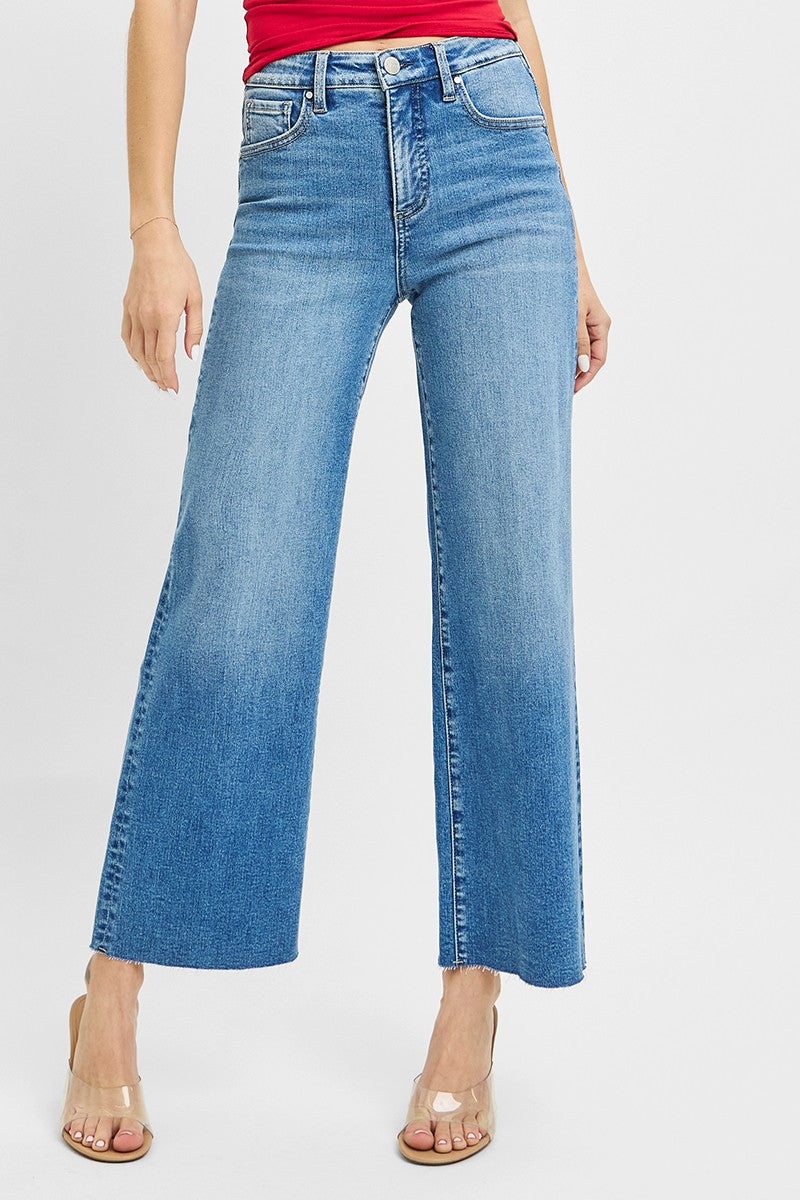 TC HR Crop Wide Leg Jeans