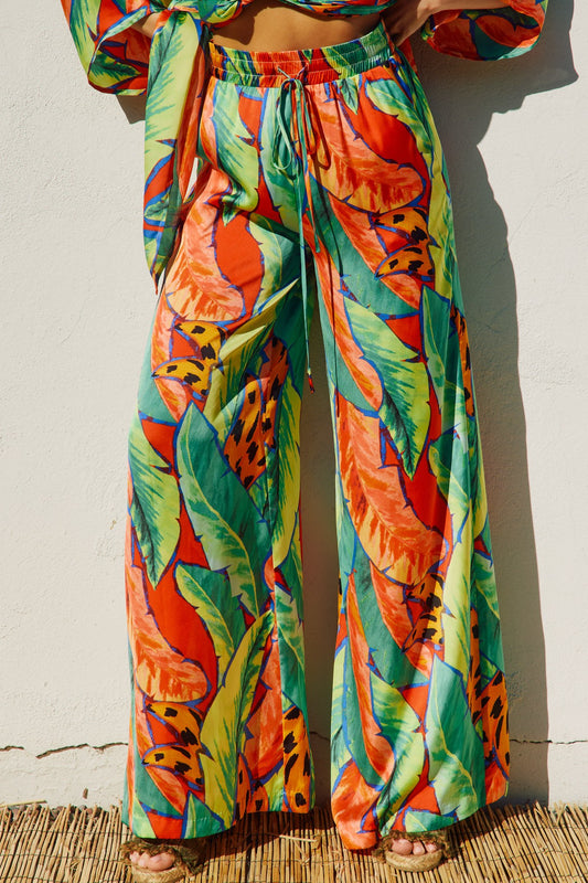 Tropical macaw pant