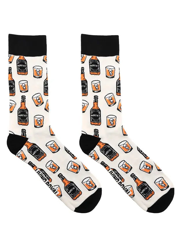 Whiskey Mens Bamboo Crew Socks
