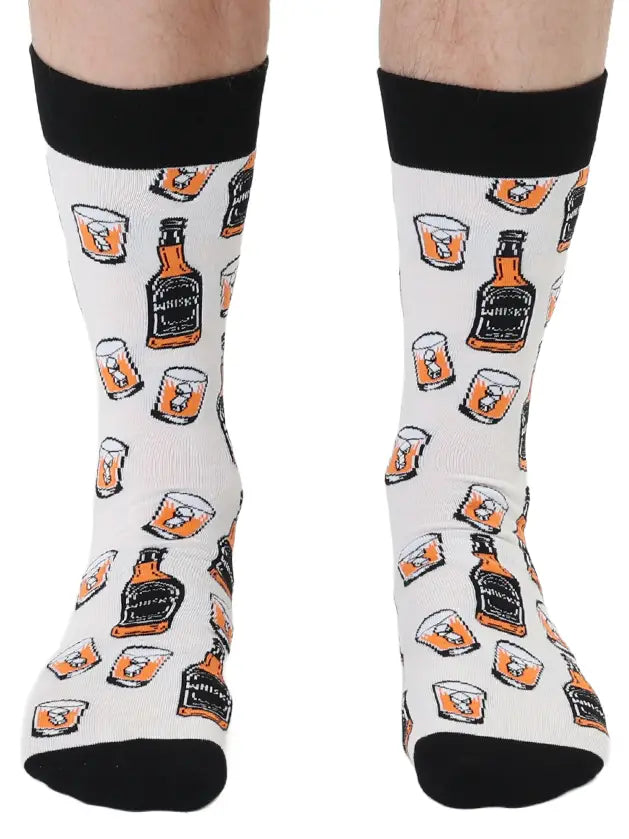 Whiskey Mens Bamboo Crew Socks