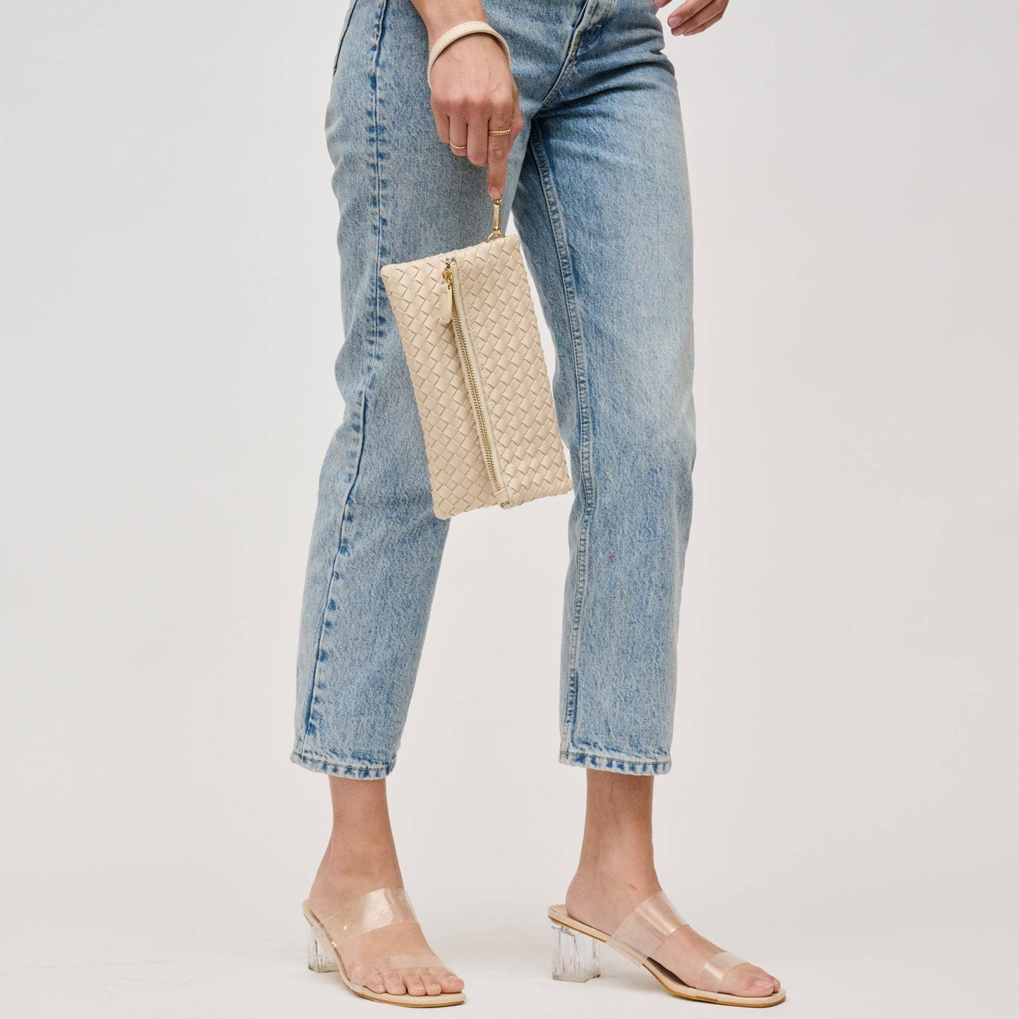 Aria Woven Wristlet Clutch