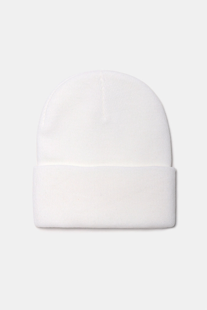 basic knit cuffed beanie
