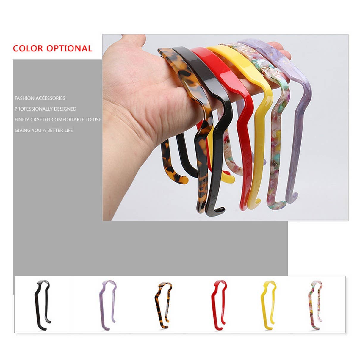 ACETATE SQUARE SUNGLASSES HEADBAND