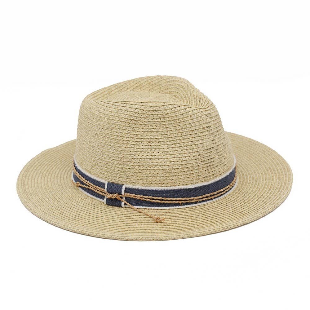 Rope And Ribbon Strap Fedora Hat