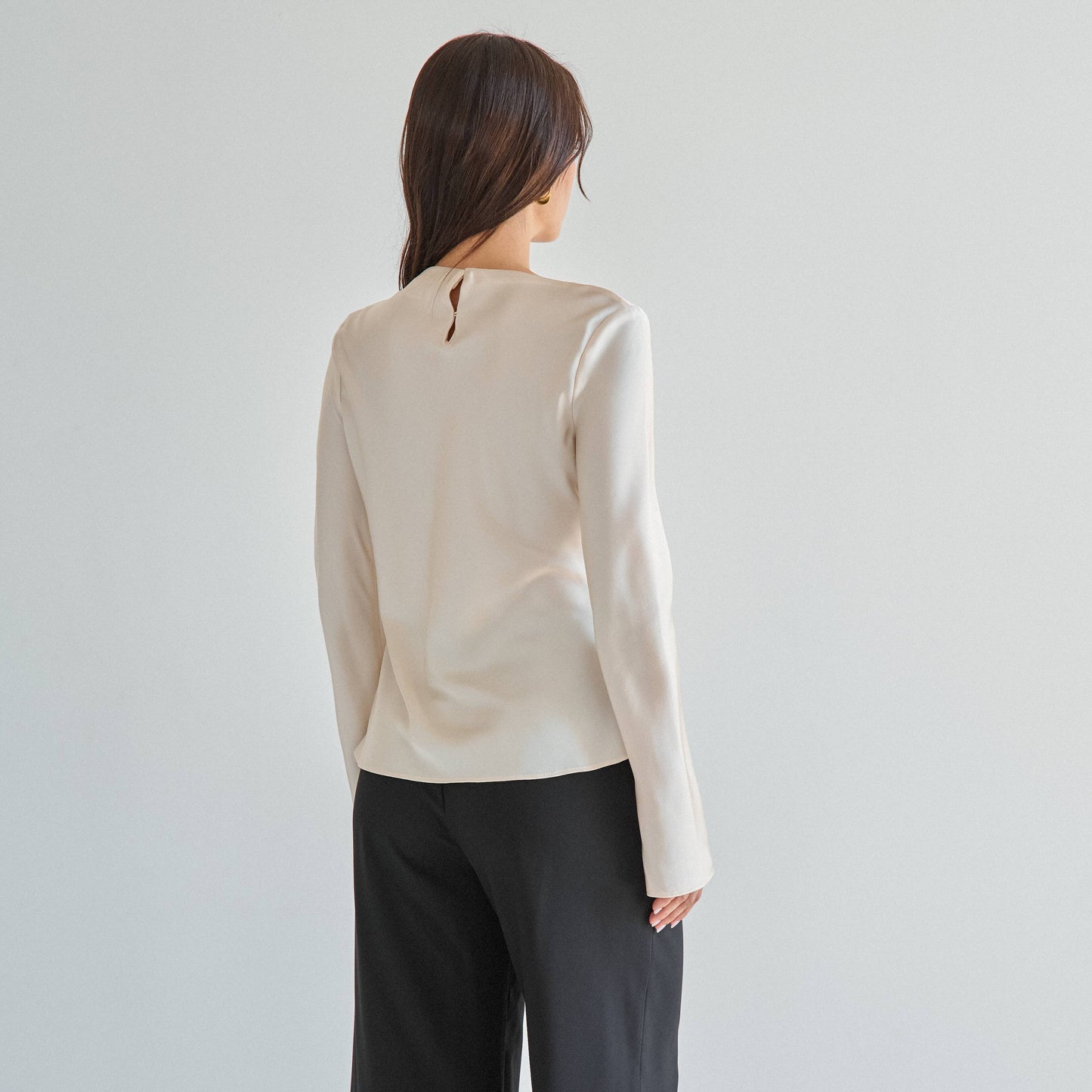 Declan draped satin blouse