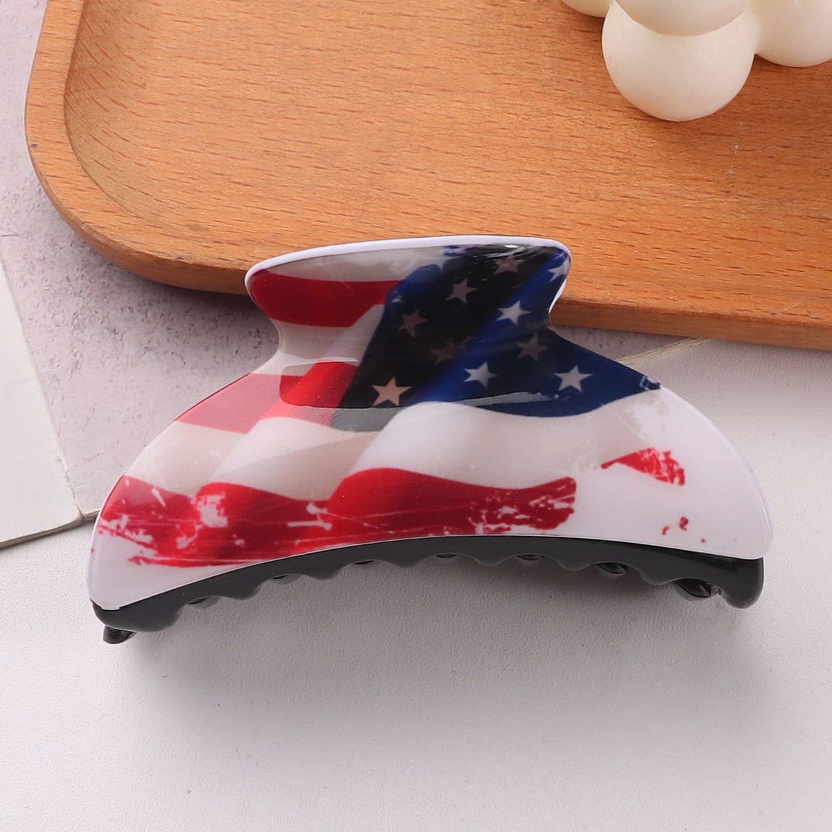 Stars & Stripes RECTANGLE HAIR CLAW CLIPS