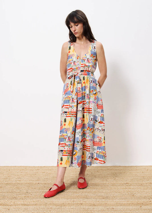 achouak printed midi dress