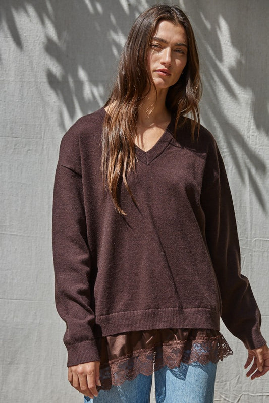 affogato twofer lace top