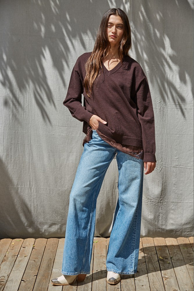affogato twofer lace top