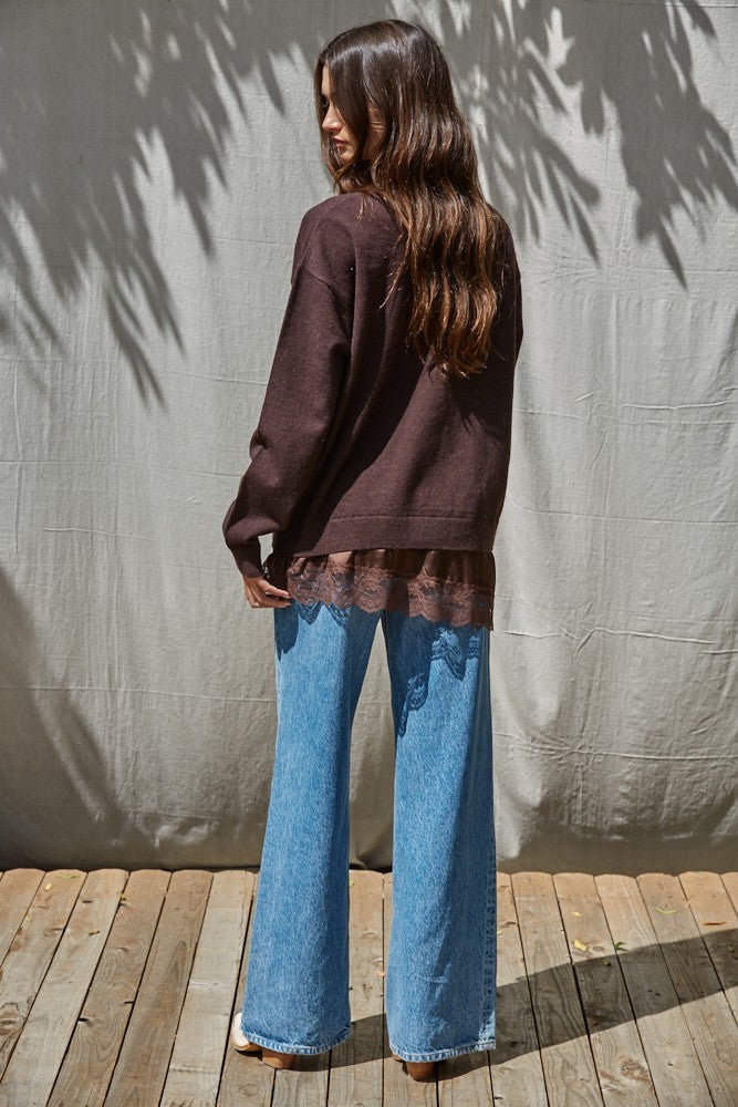 affogato twofer lace top