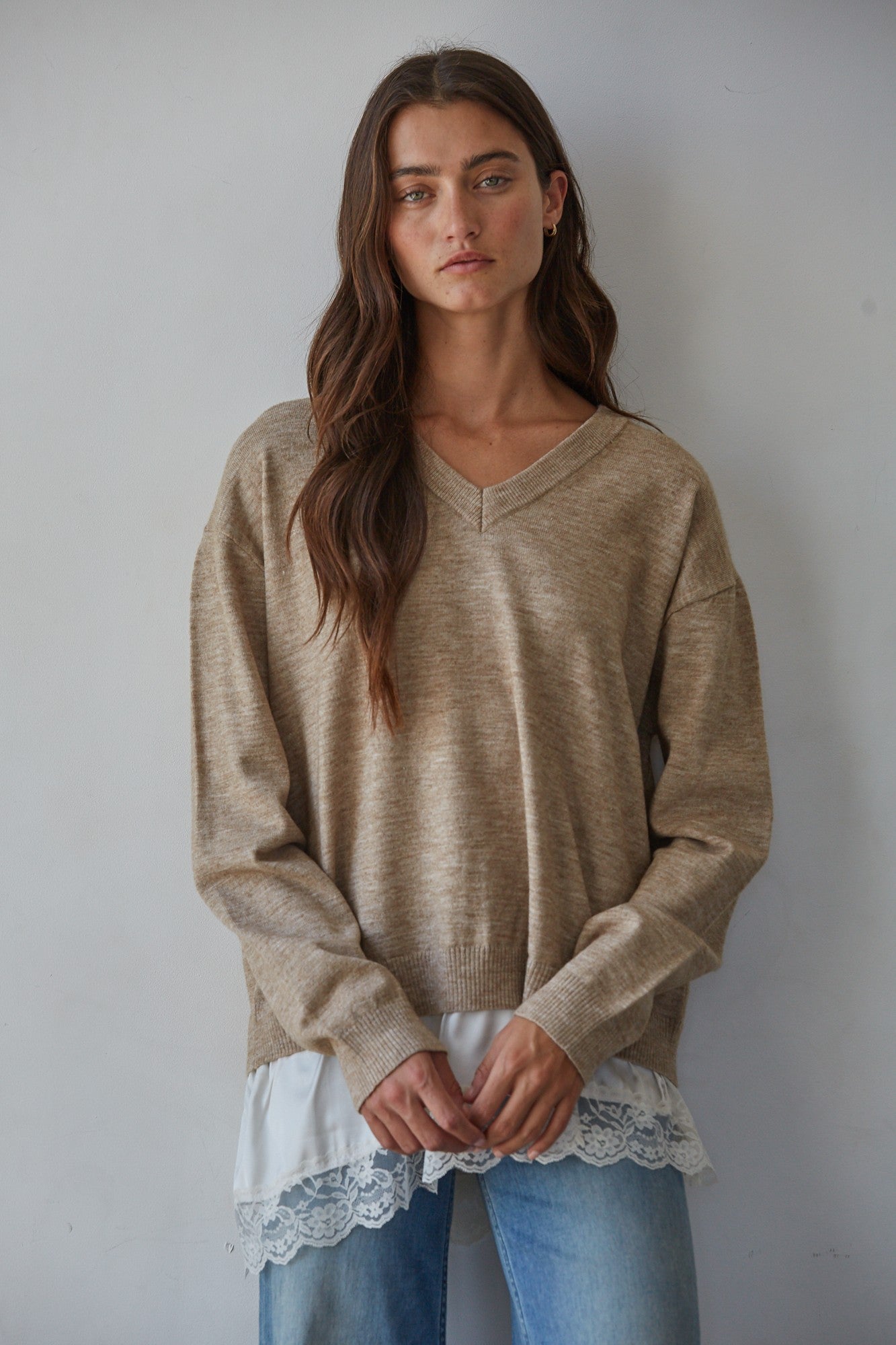 affogato twofer lace top