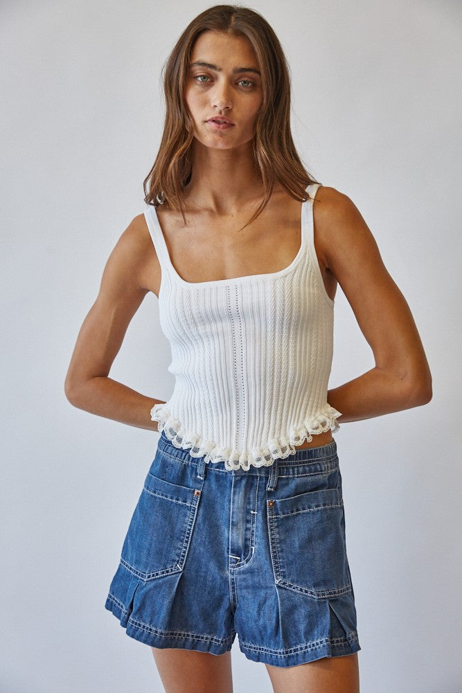 ainsley knit corset top