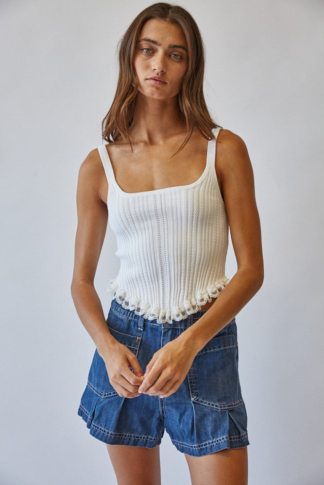 ainsley knit corset top