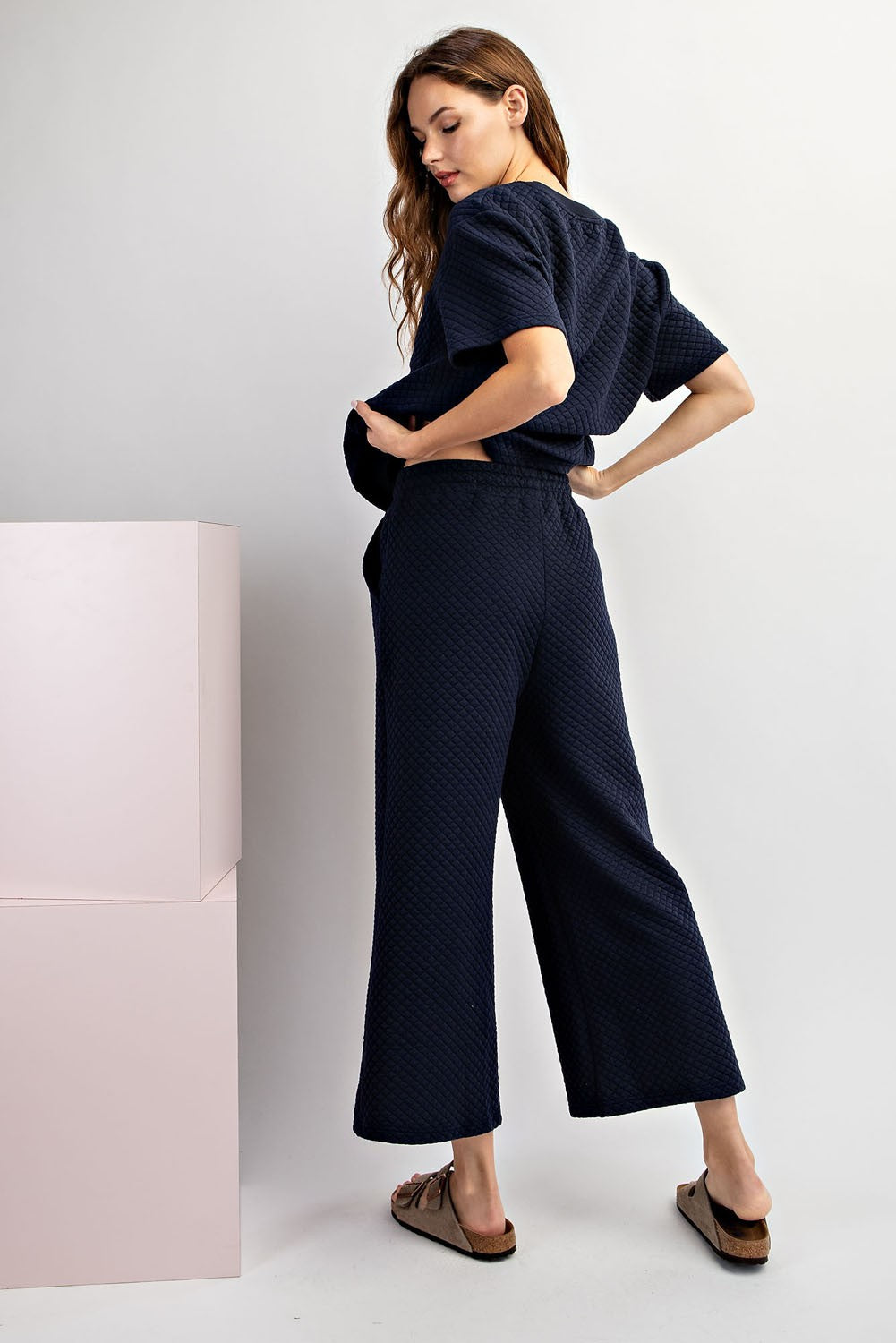 ainsley quilted straight pants