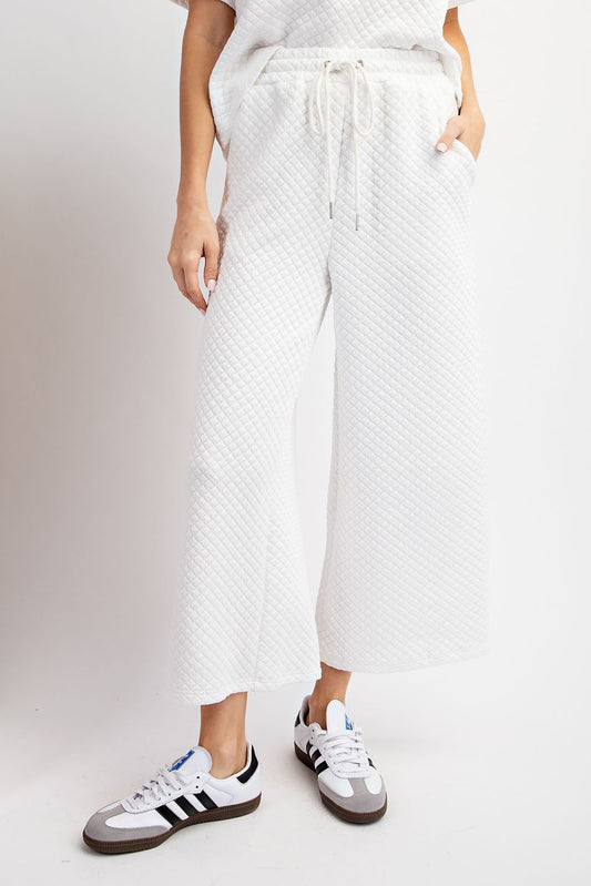ainsley quilted straight pants