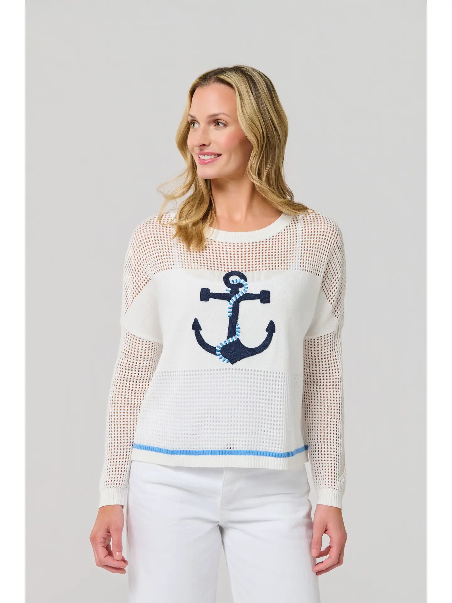 anchor mesh sweater