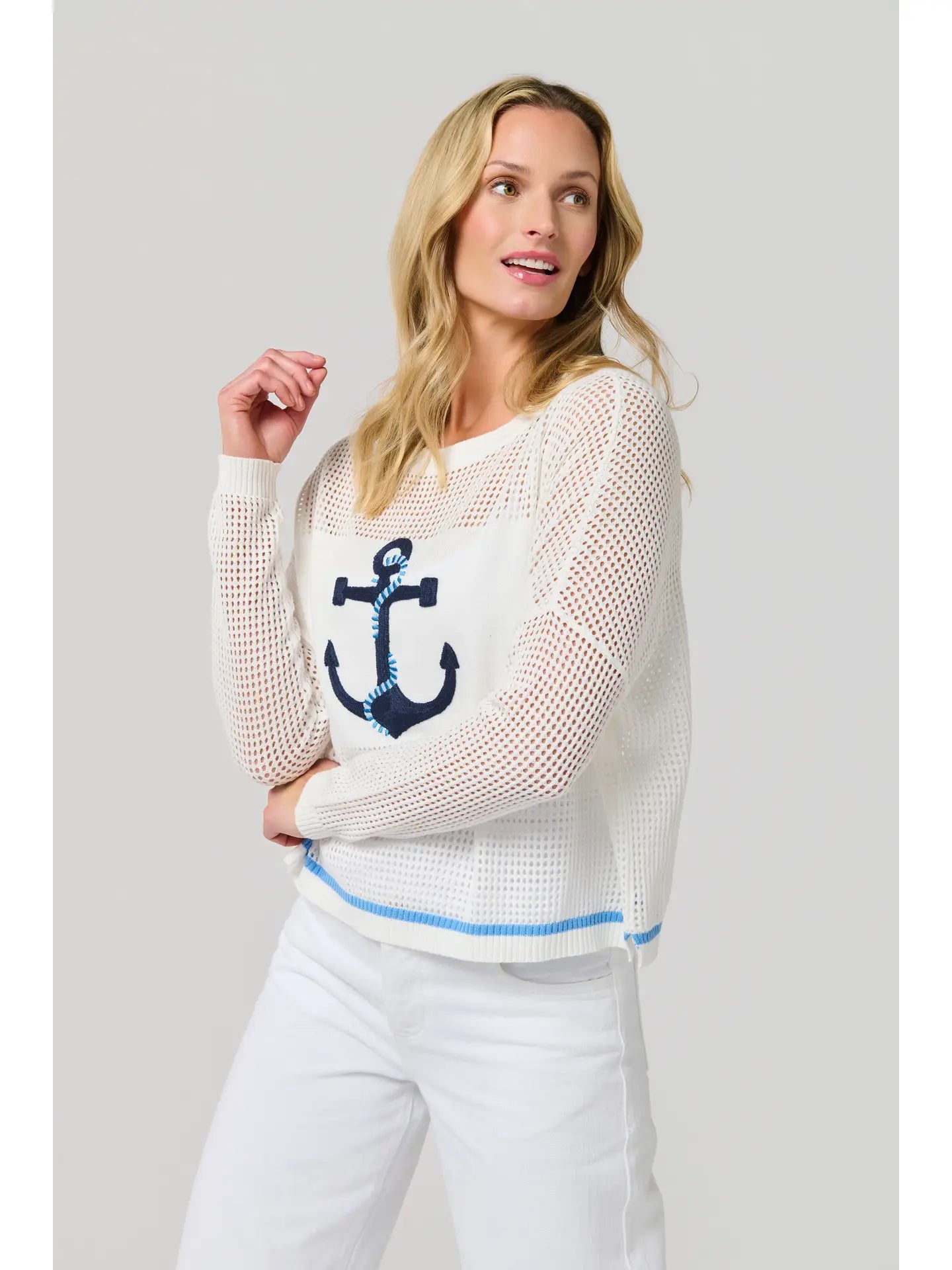 anchor mesh sweater