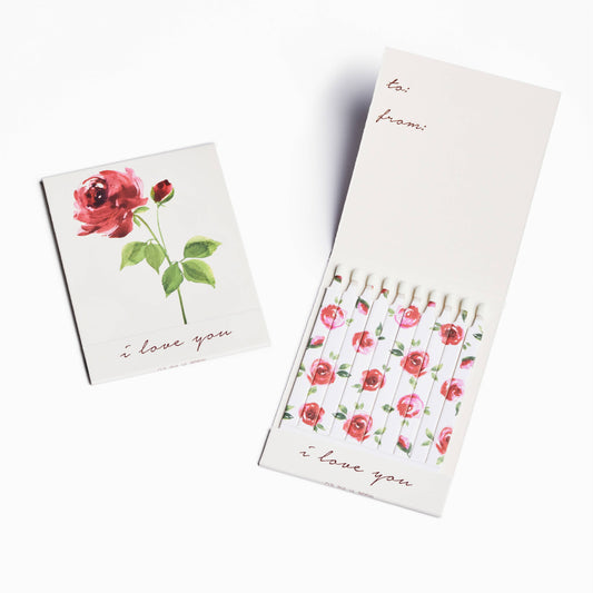 Rose Valentine Match Card® | Candle Matches
