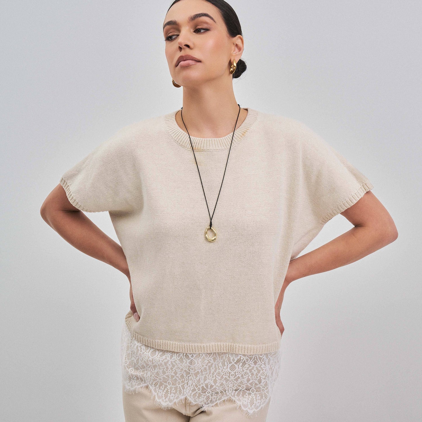 Lace Trim sweater
