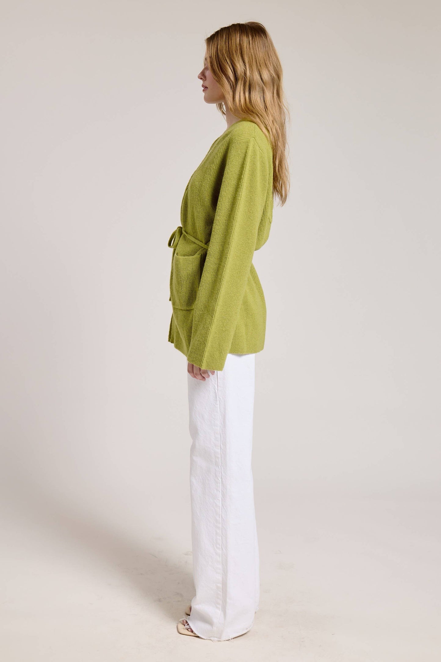 Ciao back Belted Open Knit Cardigan