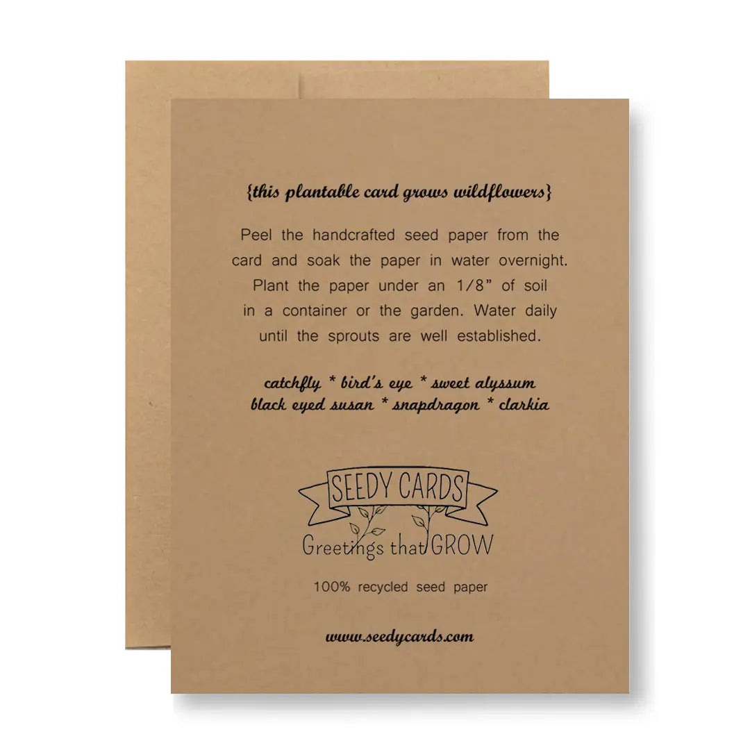 Plantable Seed Paper Greeting Card - ...with My Laziness
