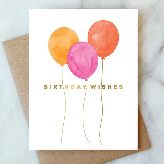 balloons birthday card