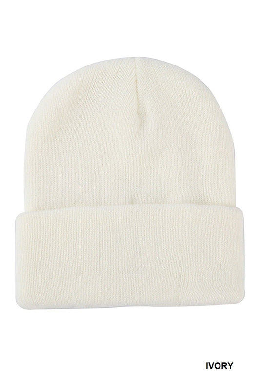 basic solid beanie