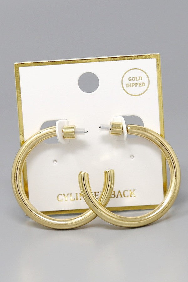 basic tubular hoop earrings