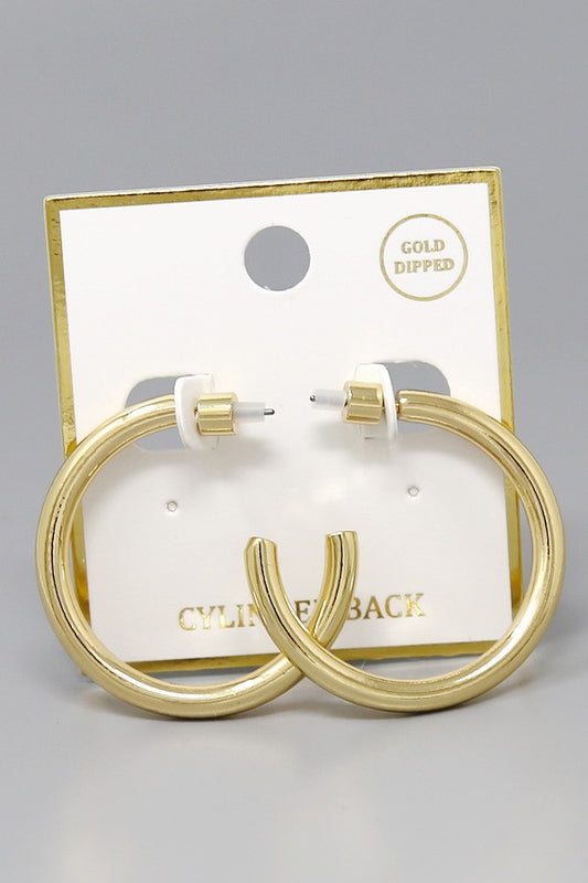 basic tubular hoop earrings