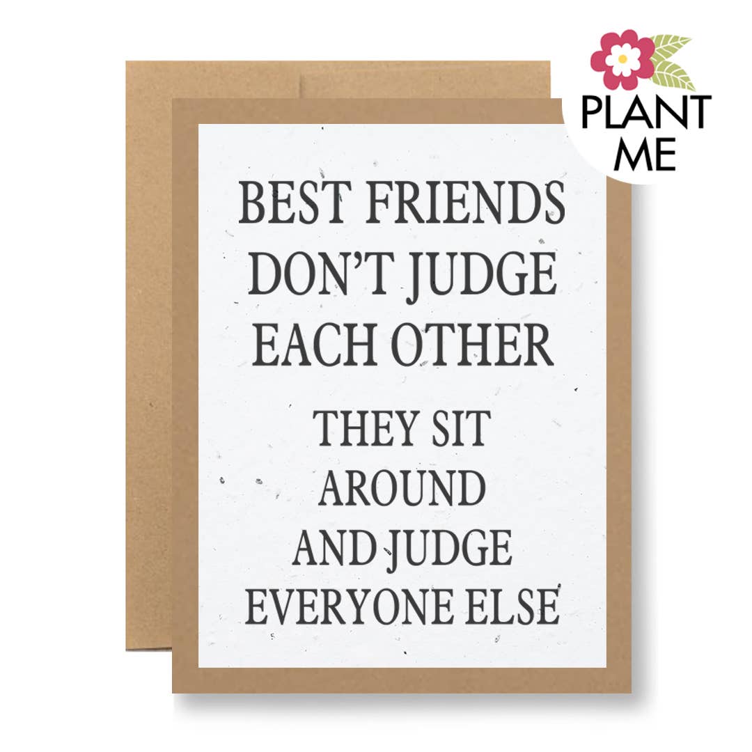 Wildflower Seed Paper Greeting Card - ...judge each other