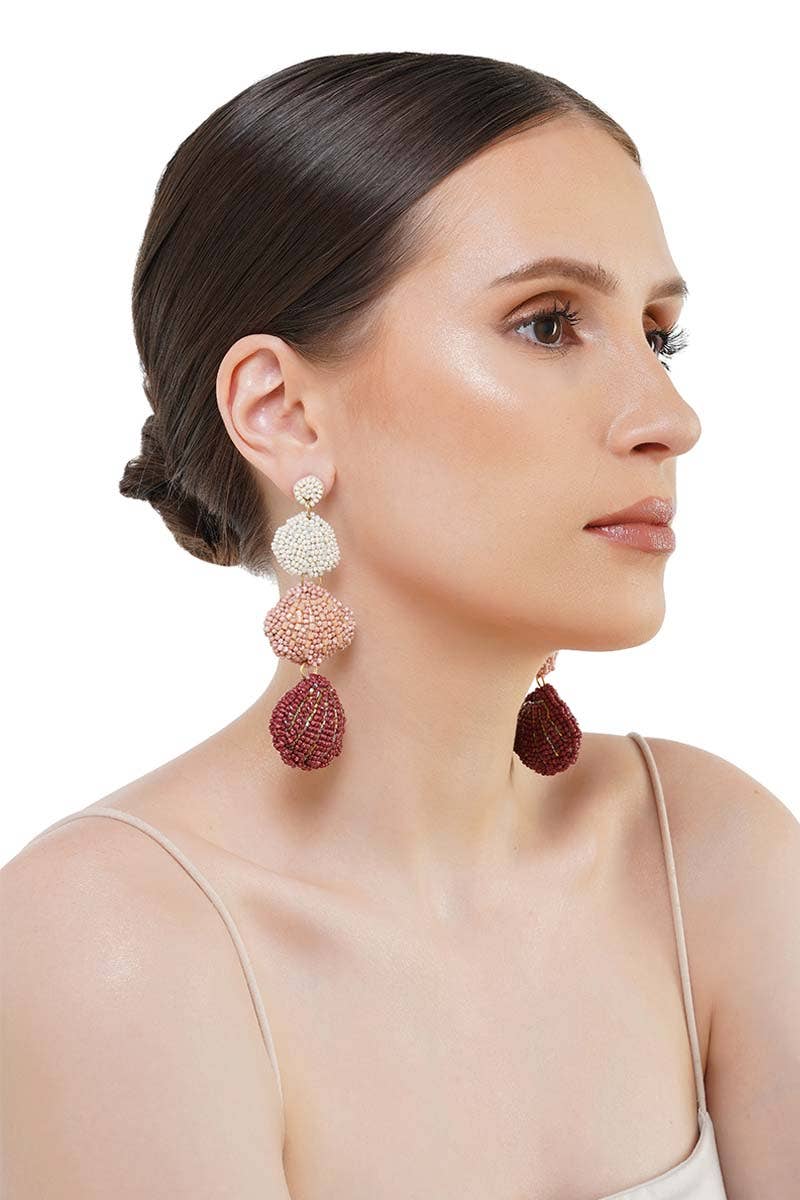 sandy seashell earrings