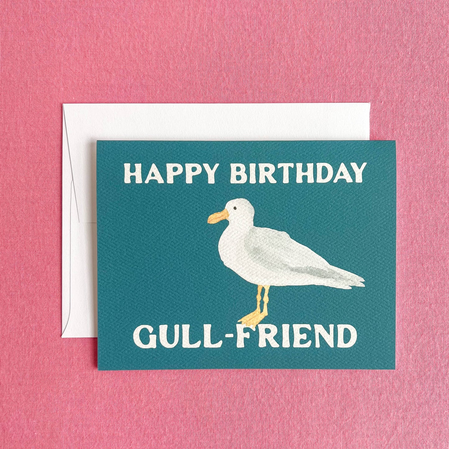Happy Birthday Gull-Friend Greeting Card | Birthday Pun Card