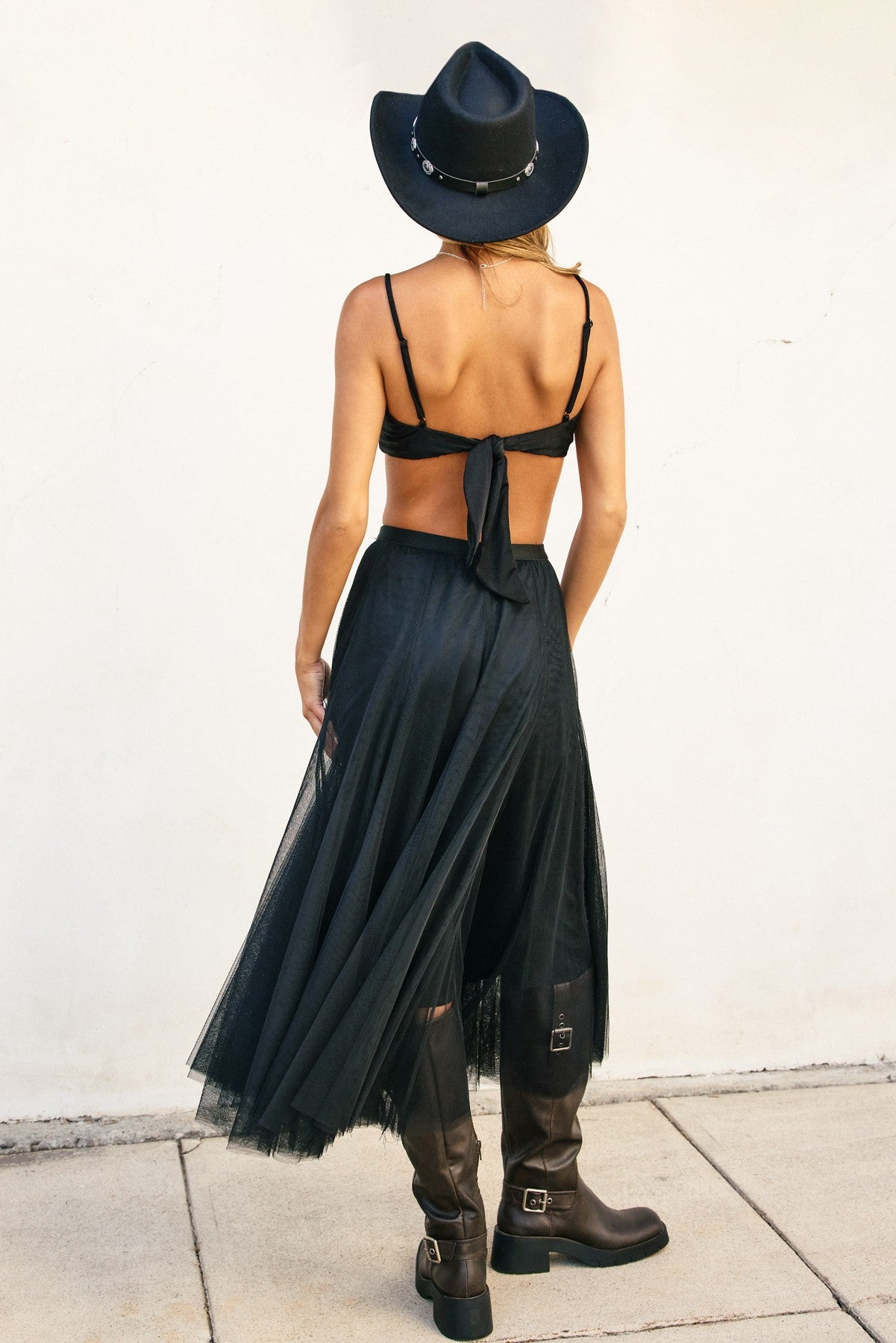 be free mesh panel midi skirt