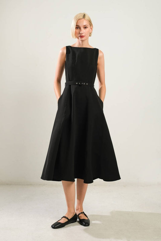 black magic midi dress